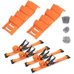 Wheel Chock Kit Manufacturer - Orange Heavy Duty Trailer Strap Tie-down System