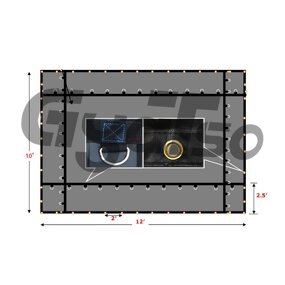 Flatbed Truck Cover Manufacturer - 10' X 12' 14OZ PVC Vinyl Coated Red Tarp