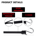 EPDM Tarpaulin Strap Manufacturer - Customizable Length with Metal S-Hook