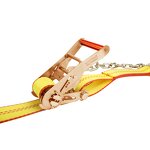 Ratchet Tie Down Straps Manufacturer - 2in X 27ft with Chain End Grab Hook