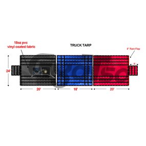 Flatbed Truck Cover Manufacturer - 10' x 12' 18OZ PVC Vinyl Coated Nylon Tarp
