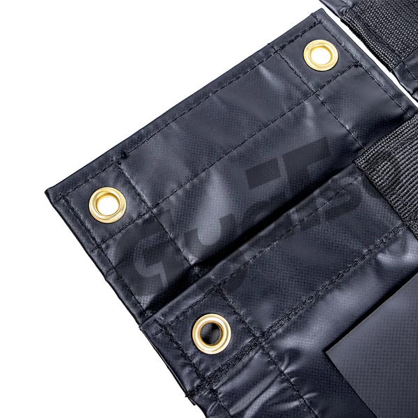 Flatbed Truck Cover Manufacturer - 18' X 24' 18oz Black PVC Coated Steel Tarp