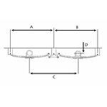 Trailer Hanger Kit Manufacturer - Tandem Axle for 1-3/4'' Double Eye Springs