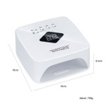 120W S10无绳美甲灯，带有4个定时器设置，可充电金属紫外线灯，用于指甲油固化