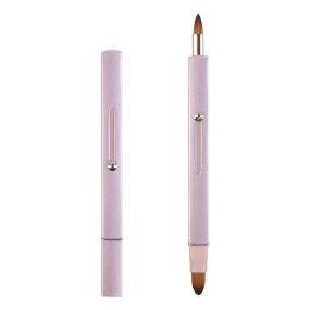 New Arrival Portable Dual End Square Retractable Lip Makeup Brush Professional Lip Stick Lip Gloss Concealer Brush
