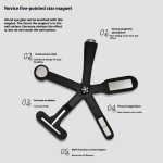 Cross-Shaped Cat Eye Design Six-In-One Multifunctional Magnet Nail Art Tool Powerful Multi-Pattern Polish Glue Square Plastic