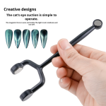 Hot Selling Three-In-One Cat's Eye Magnet Nail Art Multifunctional Solid Gel Material Double Side Cylinder-Shaped