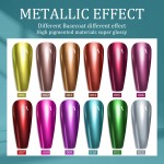 7ml Mirror UV Gel Nail Polish in 12 Colors Fast Drying and Long-Lasting for DIY Red Gold Nails No Need for Lamp