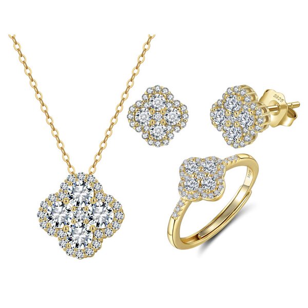 Jewelry Set Factory - OEM/ODM Custom Fine Jewelry Wedding Set 8A Cubic Zirconia 925 Silver