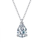 Pear Necklace Manufacturer - OEM/ODM Custom Pear Necklace 925 Silver 14K Gold Plated Pear Cut Cubic Zirconia