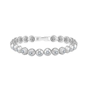 Gold Plated Tennis Bracelet Factory - OEM/ODM Custom Luxurious 925 Silver 14K Gold Plated Bracelet Pear Baguette Round CZ