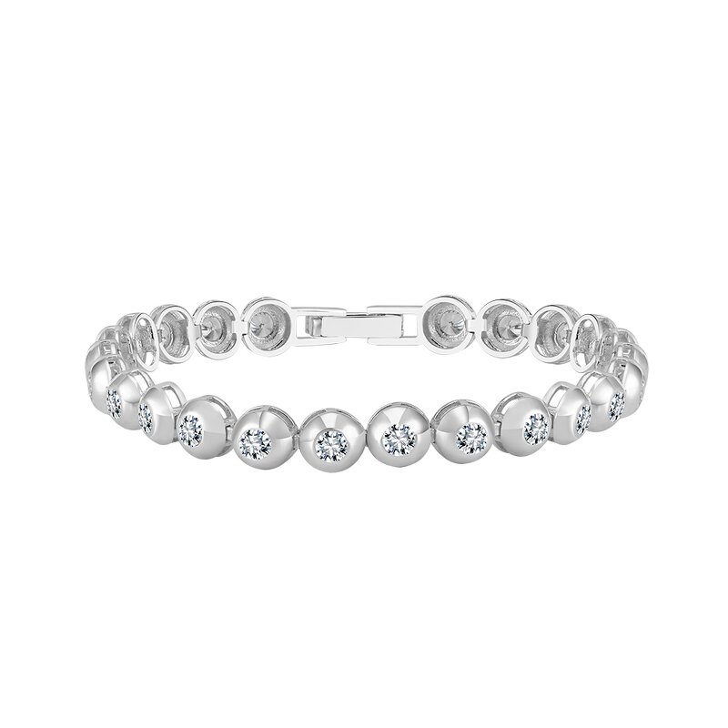 Gold Plated Tennis Bracelet Factory - OEM/ODM Custom Luxurious 925 Silver 14K Gold Plated Bracelet Pear Baguette Round CZ