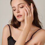 Adjustable Bracelet Factory - OEM/ODM Custom 925 Silver 14K Gold Adjustable Cultured Freshwater Pearl Bracelet