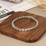 Minimalist Tennis Bracelet Factory - OEM/ODM Custom Minimalist 925 Silver Tennis Bracelet Stackable Jewelry for Daily