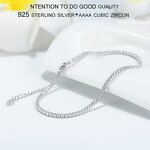 Gold Tennis Chain Anklets Manufacturer - OEM/ODM Custom Hot Sale Gold Tennis Chain Bracelet Anklets 925 Silver for Women