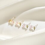 Cross Stud Earrings Factory - OEM/ODM Custom Hypoallergenic 925 Silver Ear Jewelry 14K Gold Cross Stud Earrings