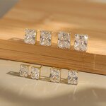 Moissanite Jewelry Earrings Factory - OEM/ODM Custom Hypoallergenic D Color VVS Moissanite Jewelry 6 Prong Setting Earrings