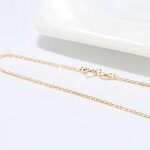 Thin Chains Manufacturer - OEM/ODM Custom Thin Chains 1mm 925 Silver 14K Gold Plated Cable Chain Necklace