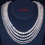 Iced Out Tennis Chain Necklace Manufacturer - OEM/ODM Custom Pass Diamond Tester Hip Hop 925 Silver Tennis Chain Necklaces