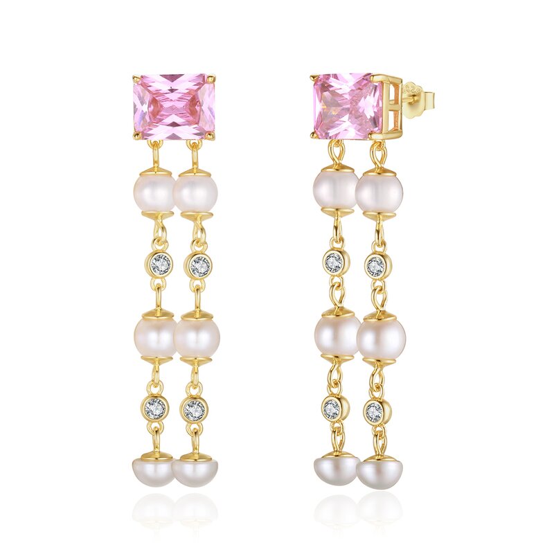 Split Hoop Huggie Earrings Factory - OEM/ODM Custom New Arrivals Freshwater Pearl 14K Gold Plated Split Hoop Huggies