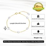 Adjustable Bracelet Factory - OEM/ODM Custom 925 Silver 14K Gold Adjustable Cultured Freshwater Pearl Bracelet