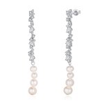 Pearl Drop Long Chain Earrings Factory - OEM/ODM Custom Hypoallergenic 925 Silver Stud Earrings Pearl Drop Long Chain