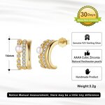 Fashion Trendy Jewelry Ring Manufacturer - OEM/ODM Custom 925 Silver 14K Gold Plated Rings with Pearl CZ Baroque Pearl
