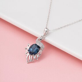 Sparkling Dance Moissanite Necklace Manufacturer - OEM/ODM Custom 925 Silver Sparkling Dance Round 0.5ct VVS Moissanite Necklace