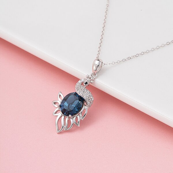 Sparkling Dance Moissanite Necklace Manufacturer - OEM/ODM Custom 925 Silver Sparkling Dance Round 0.5ct VVS Moissanite Necklace