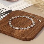 Stretchable Tennis Bracelet Manufacturer - OEM/ODM Custom Delicate 3mm Stretchable Tennis Bracelet 925 Silver Sparkling