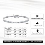Tennis Bracelet Manufacturer - OEM/ODM Custom 925 Sterling Silver Moissanite Tennis Bracelet