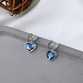 Statement Earrings Factory - OEM/ODM Custom S925 Silver Statement Earrings Multicolored CZ Pendant Hoop Drop Earrings
