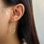 Large Cuban Chain Indian Earrings Manufacturer - OEM/ODM Custom New Design Large Cuban Chain Two-color 14K Gold Earrings