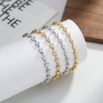 Elegant Tennis Bracelet Factory - OEM/ODM Custom Elegant 925 Silver 14K Gold Plated Tennis Bracelet 3mm Round Emerald Cut CZ