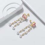 Split Hoop Huggie Earrings Factory - OEM/ODM Custom New Arrivals Freshwater Pearl 14K Gold Plated Split Hoop Huggies