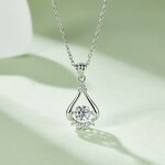 Rotatable Dog Design Necklace Manufacturer - OEM/ODM Custom Rotatable Dog Design Necklace 925 Silver Footprint Necklace