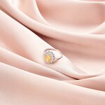 Yellow White Cubic Zirconia Band Manufacturer - OEM/ODM Custom Stacking Yellow White Cubic Zirconia Band Eternity Rings