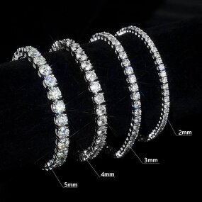 Tennis Bracelet Manufacturer - OEM/ODM Custom 925 Sterling Silver Moissanite Tennis Bracelet