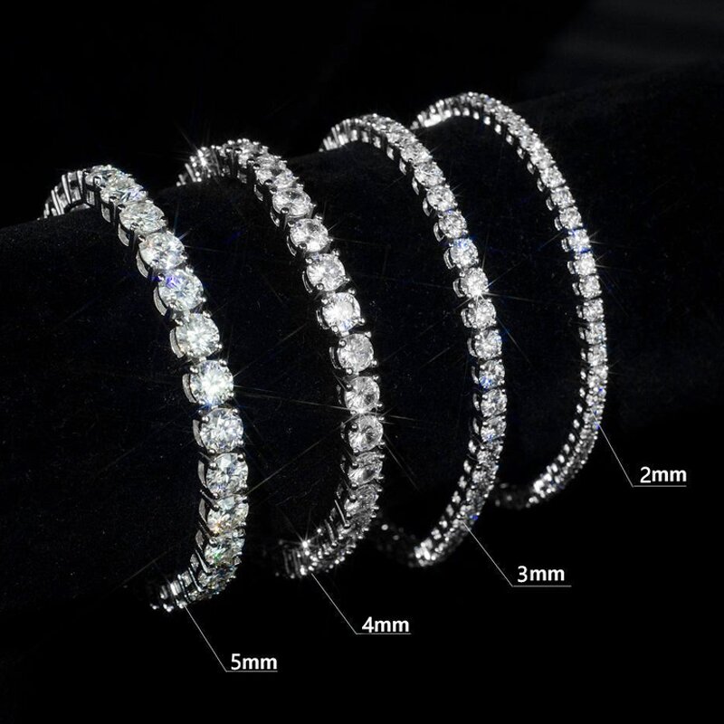 Tennis Bracelet Manufacturer - OEM/ODM Custom 925 Sterling Silver Moissanite Tennis Bracelet