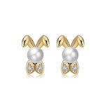 Hoop Earrings Factory - OEM/ODM Custom New Arrival Hoop Earrings Silver 14K Gold Plated Freshwater Pearl