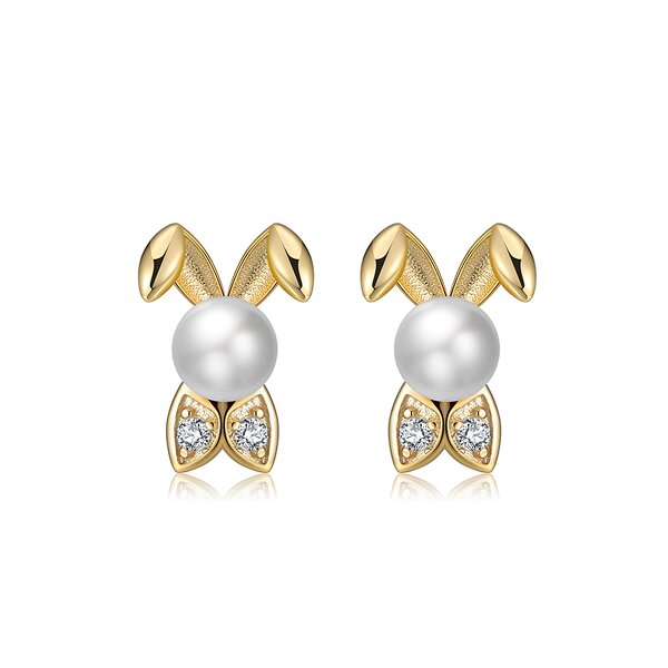Hoop Earrings Factory - OEM/ODM Custom New Arrival Hoop Earrings Silver 14K Gold Plated Freshwater Pearl