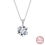 Moissanite Necklace Factory - OEM/ODM Custom 925 Sterling Silver Iced Out 1-4CT Moissanite Diamond Necklace