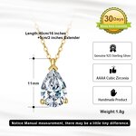 Pear Necklace Manufacturer - OEM/ODM Custom Pear Necklace 925 Silver 14K Gold Plated Pear Cut Cubic Zirconia