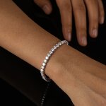 Tennis Bracelet Manufacturer - OEM/ODM Custom 925 Sterling Silver Moissanite Tennis Bracelet
