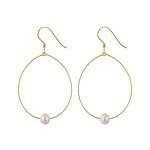 Gold Pearl Earrings Manufacturer - OEM/ODM Custom Gold Pearl Earrings 925 Silver Unique Design Cultured Freshwater Pearl