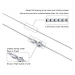 Box Chain Necklace Factory - OEM/ODM Custom Minimalist Thin 0.6mm Box Chain Necklace 925 Sterling Silver