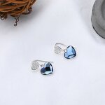 Statement Earrings Factory - OEM/ODM Custom S925 Silver Statement Earrings Multicolored CZ Pendant Hoop Drop Earrings