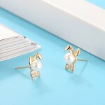 Hoop Earrings Factory - OEM/ODM Custom New Arrival Hoop Earrings Silver 14K Gold Plated Freshwater Pearl