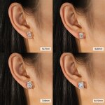 Moissanite Jewelry Earrings Factory - OEM/ODM Custom Hypoallergenic D Color VVS Moissanite Jewelry 6 Prong Setting Earrings