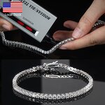 Moissanite Tennis Bracelet Factory - OEM/ODM Custom 925 Silver Moissanite Tennis Bracelet 3mm with GRA Certificate
